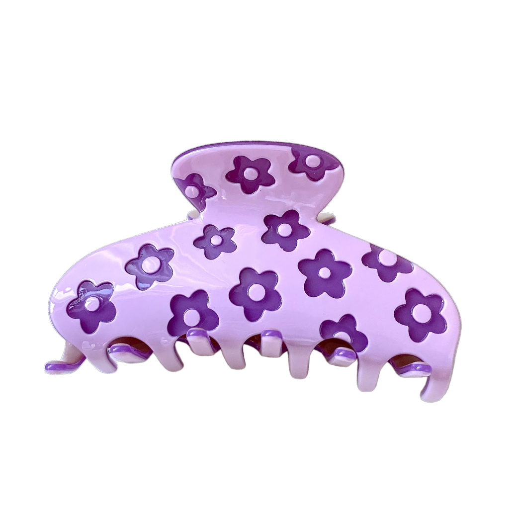 Flora Cellulose Acetate Flower Hair Claw Clip