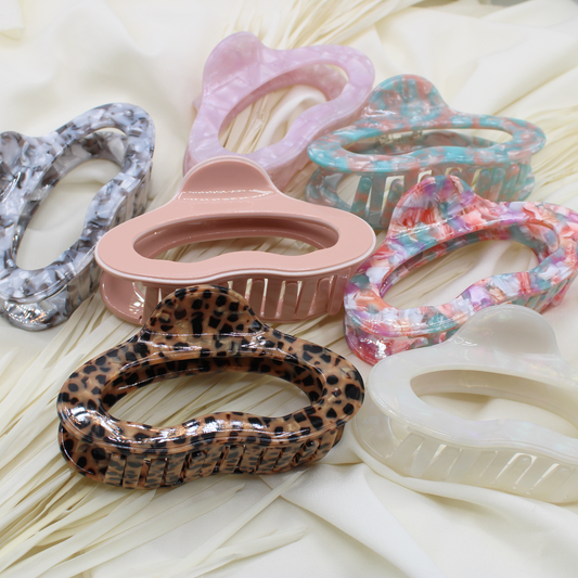 Aurora Cellulose Acetate Hair Claw Clips