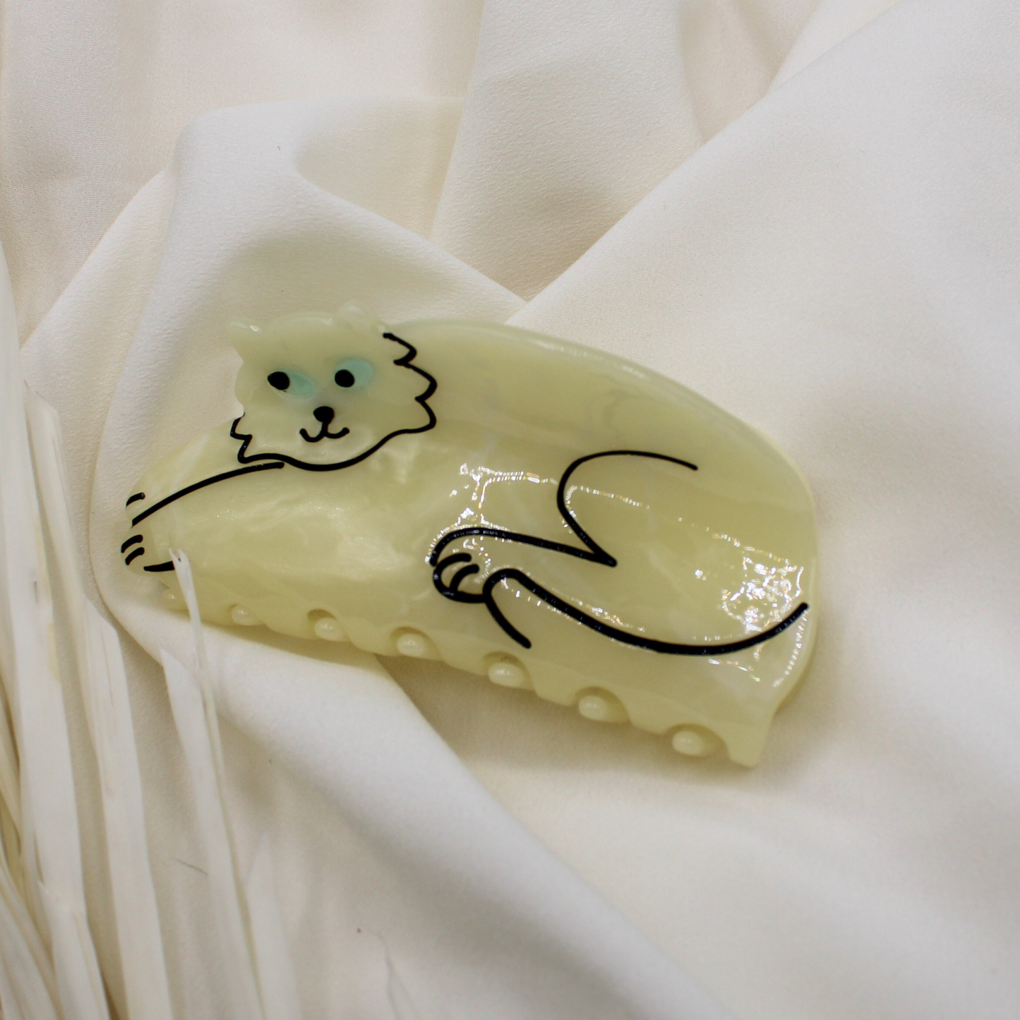 Pinces à cheveux en acétate de cellulose Cleo le chat