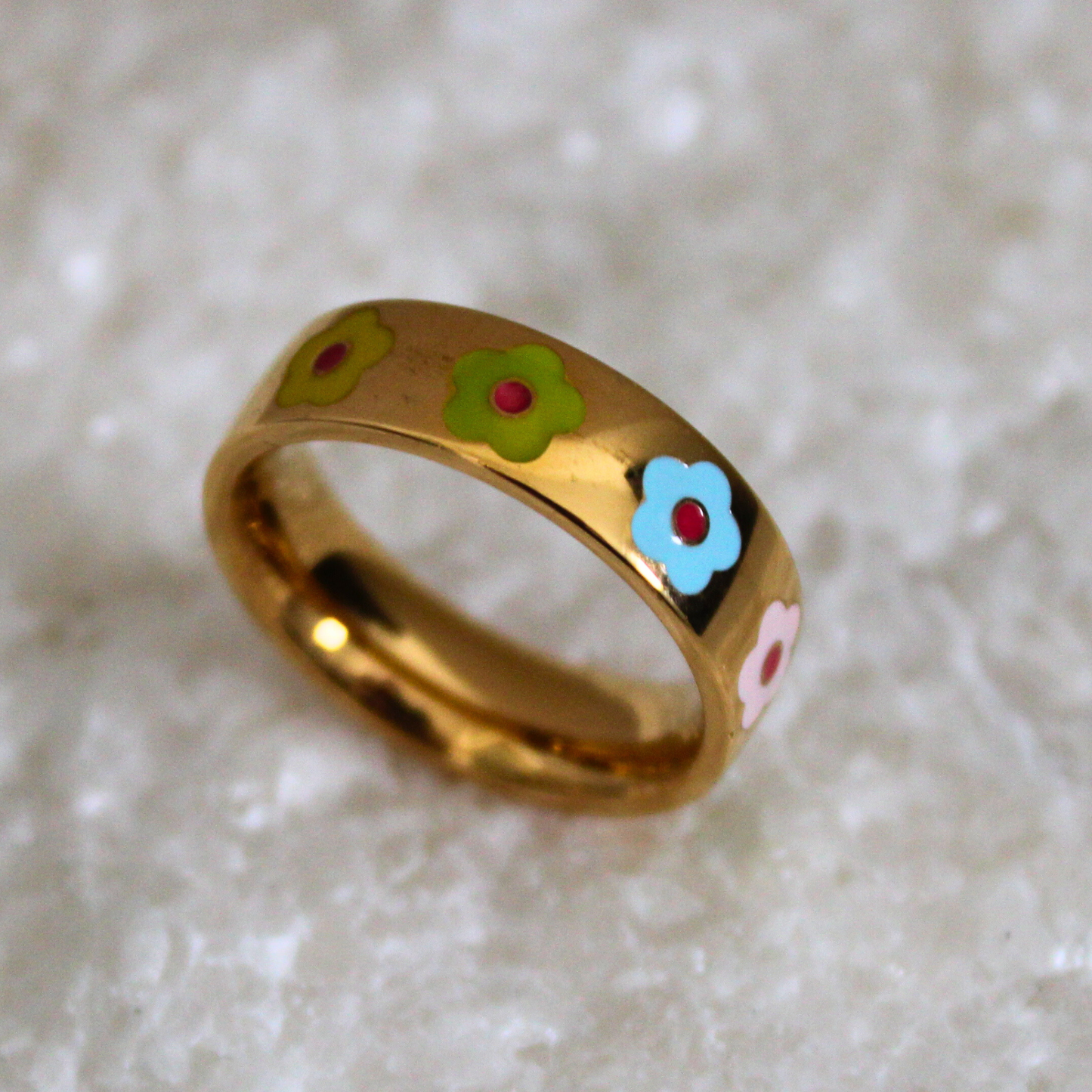 Flower Power Ring - 18K Gold Plated Stainless Steel