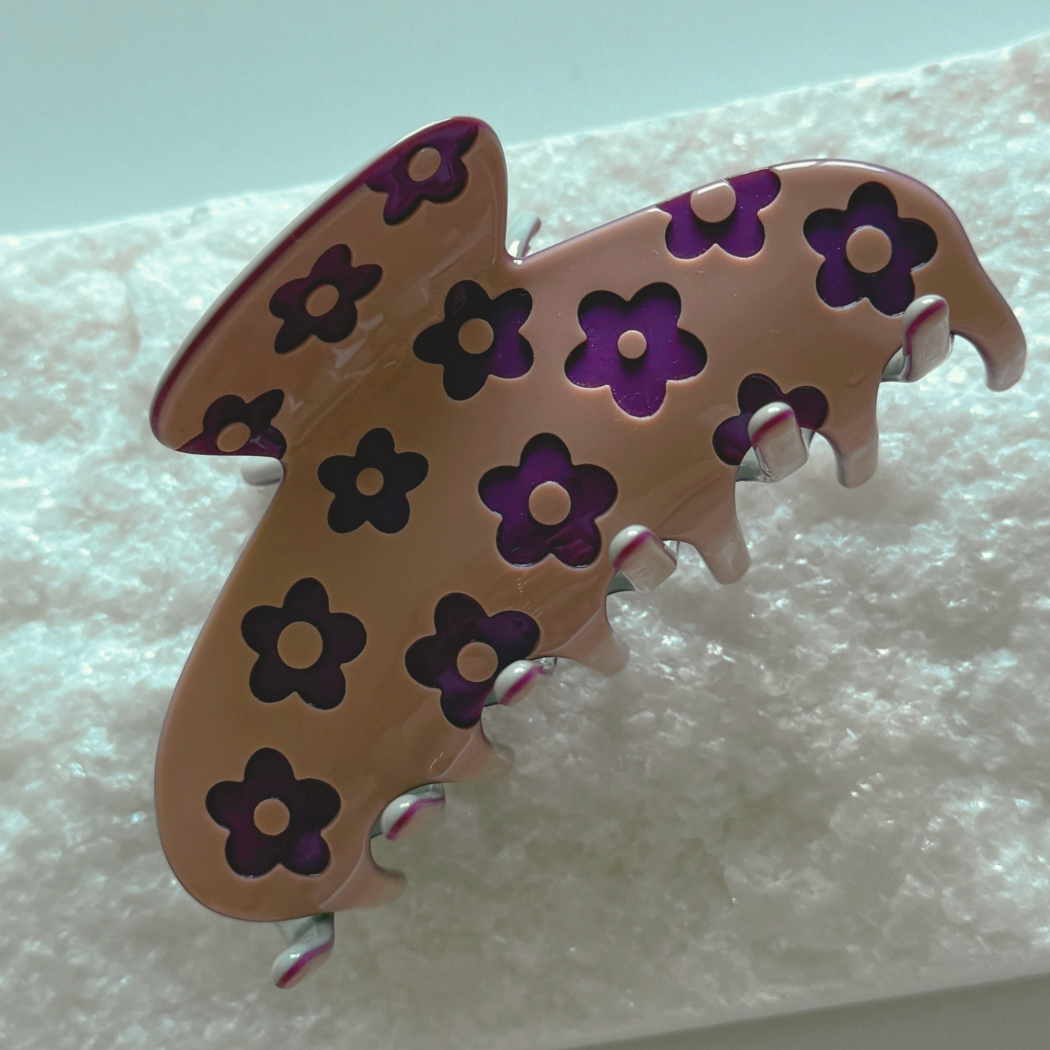 Flora Cellulose Acetate Flower Hair Claw Clip