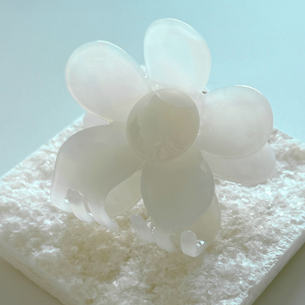 Hana Cellulose Acetate Flower Hair Claw Clips