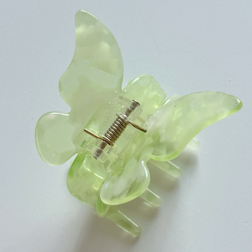 Amelia Cellulose Acetate Hair Claw Clip - Lime Green
