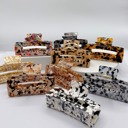 Aven Cellulose Acetate Hair Claw Clips