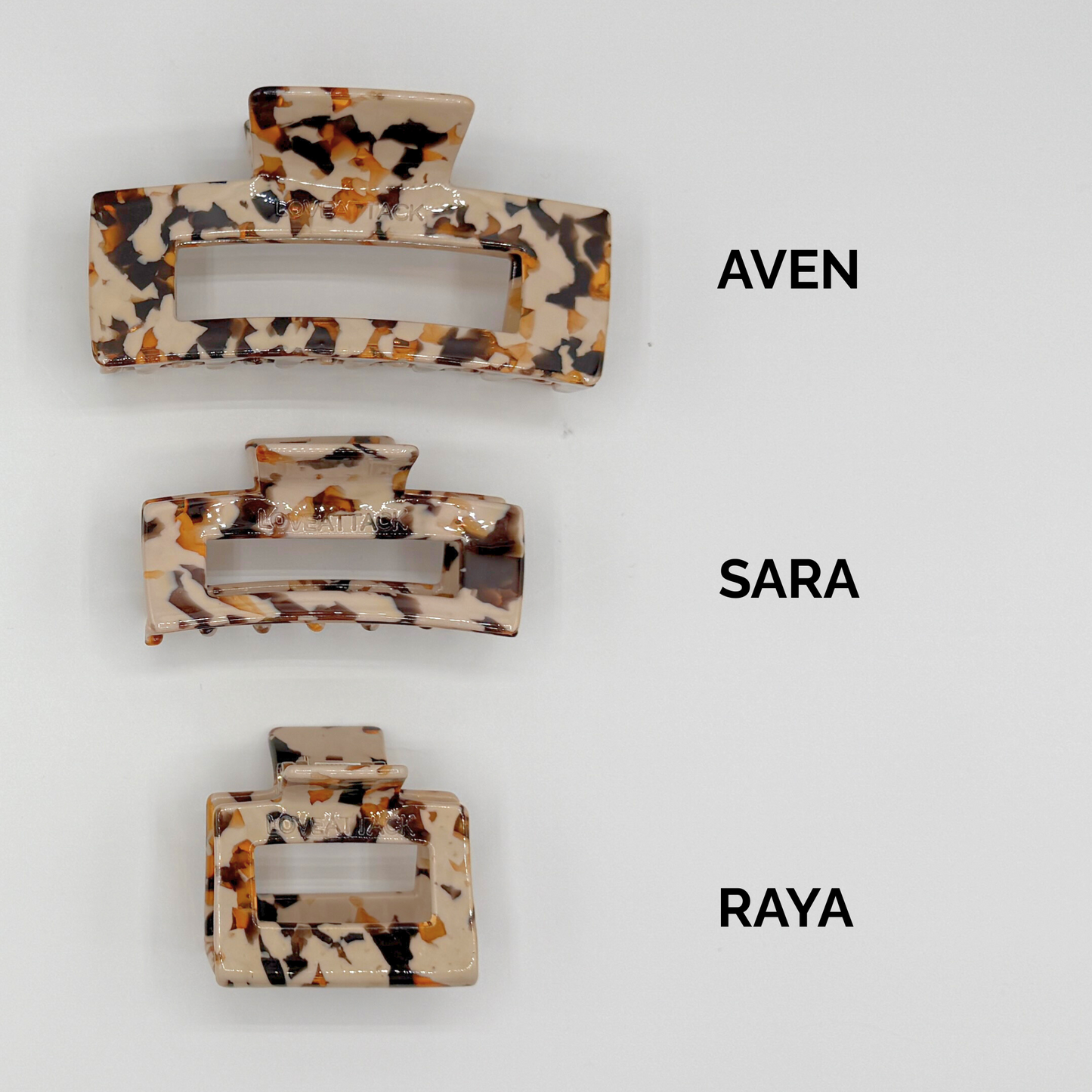 Aven Cellulose Acetate Hair Claw Clips