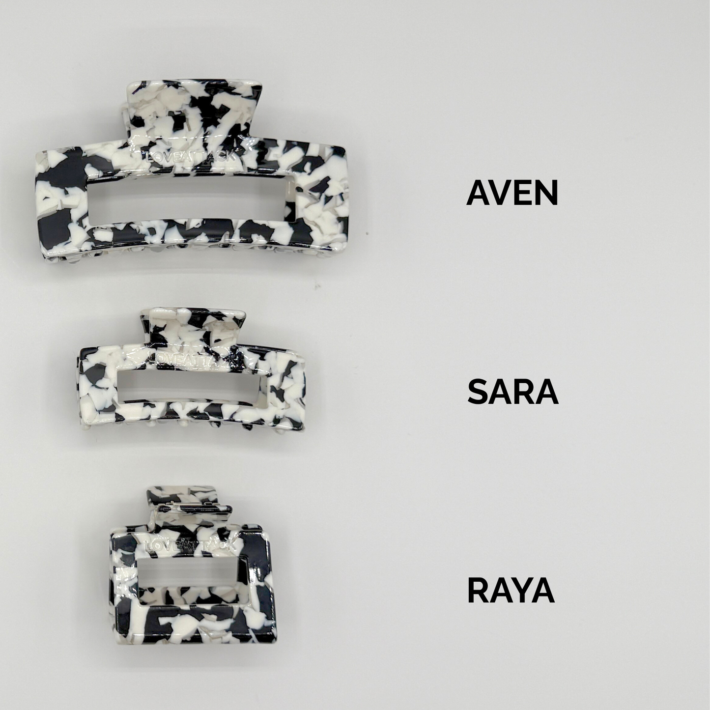 Aven Cellulose Acetate Hair Claw Clips