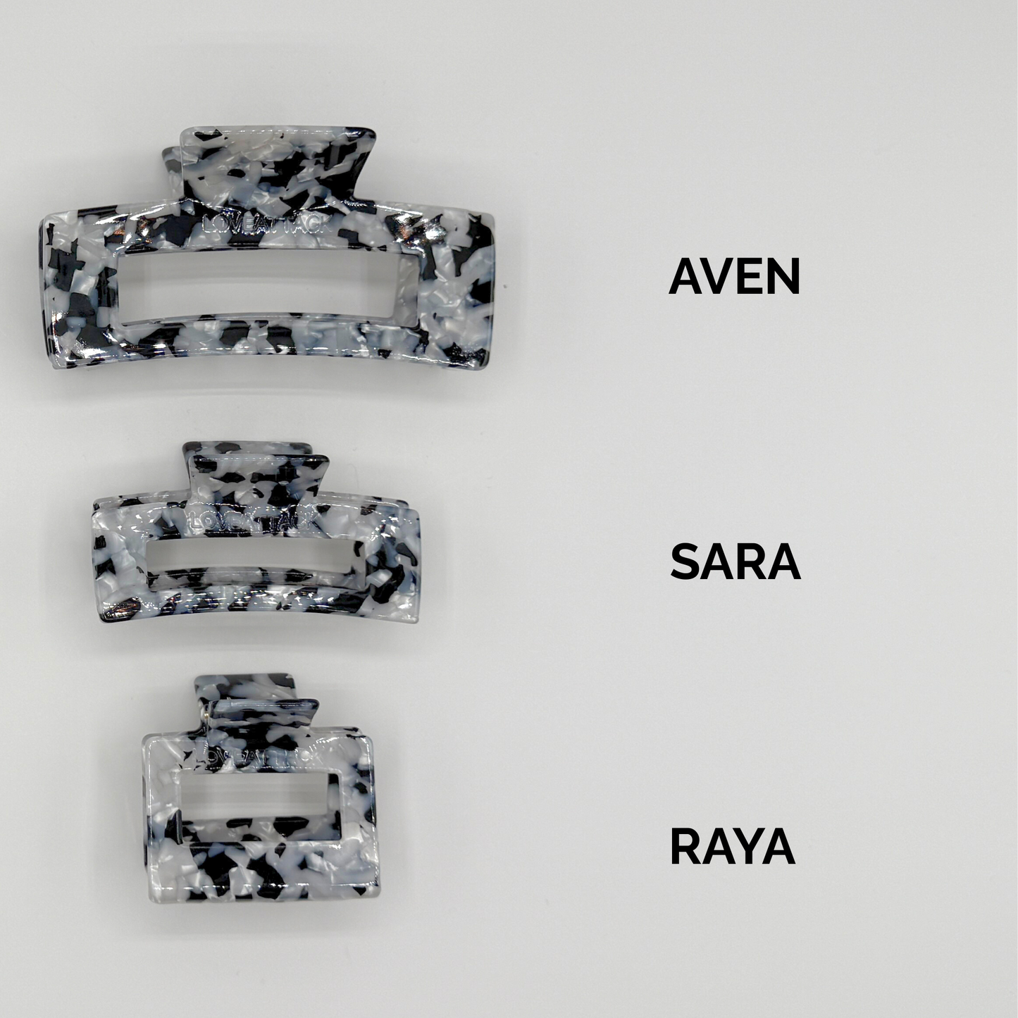 Aven Cellulose Acetate Hair Claw Clips