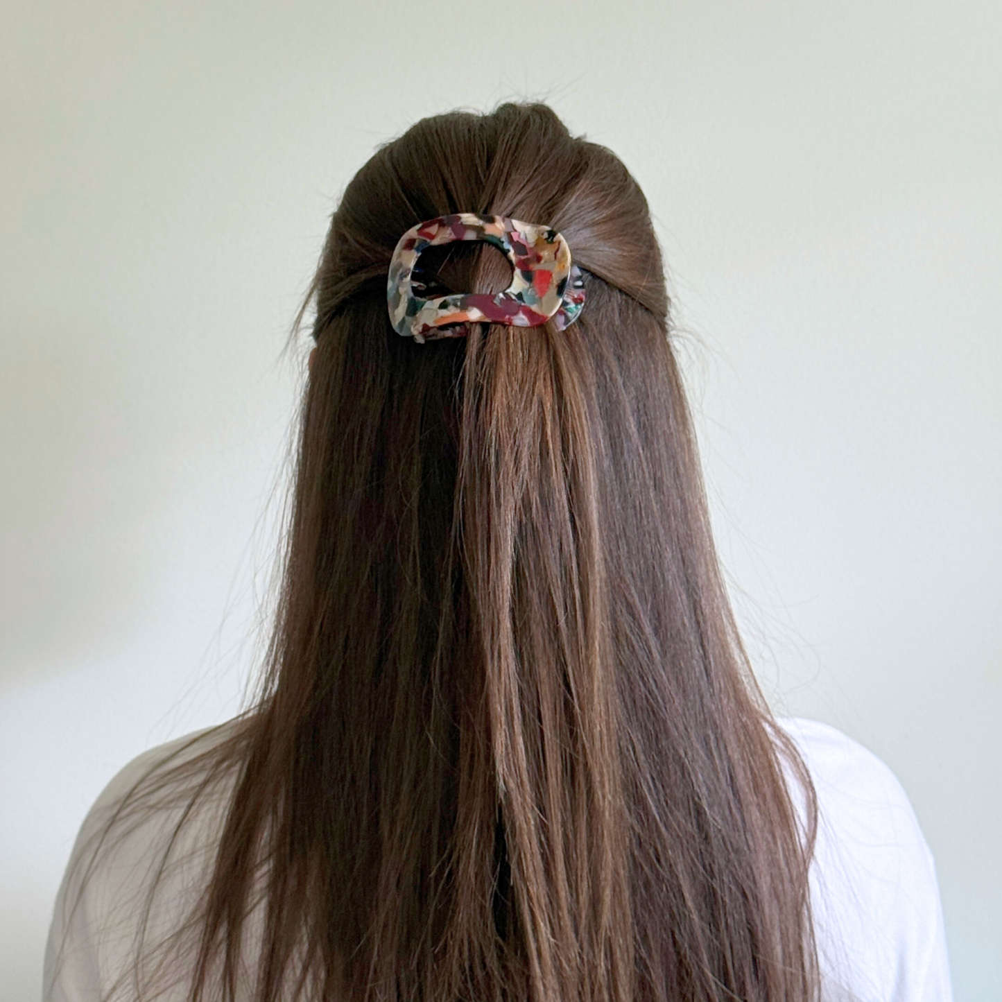 Olivia Cellulose Acetate Flat Hair Claw Clips