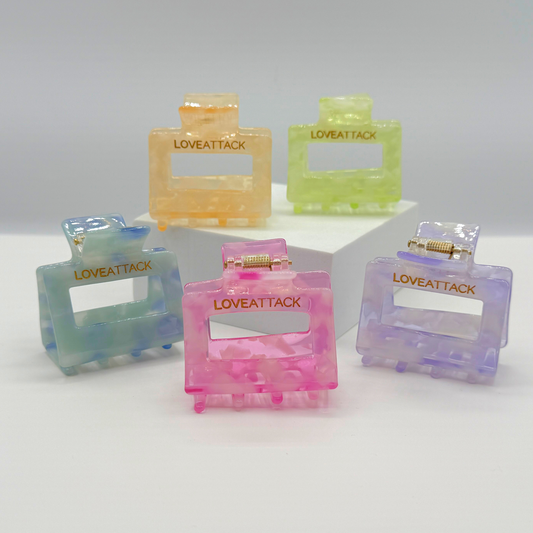 Raya Shimmer Cellulose Acetate Hair Claw Clips