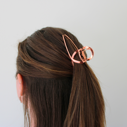 Rose Gold Metal Hair Claw Clips