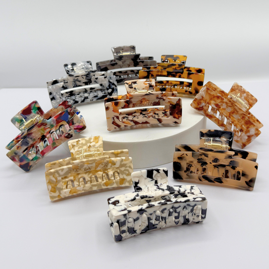 Sara Cellulose Acetate Hair Claw Clips