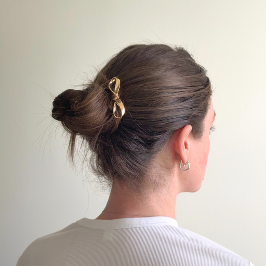 Wavy Bow Metal French Hair Pins