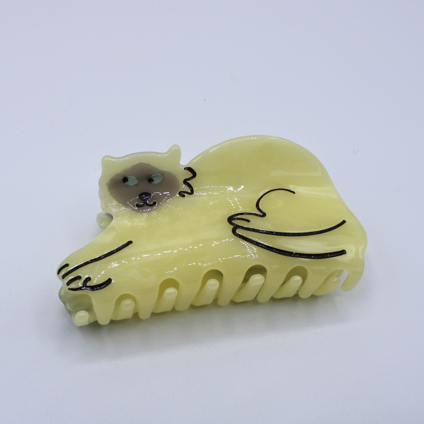 Pinces à cheveux en acétate de cellulose Cleo le chat