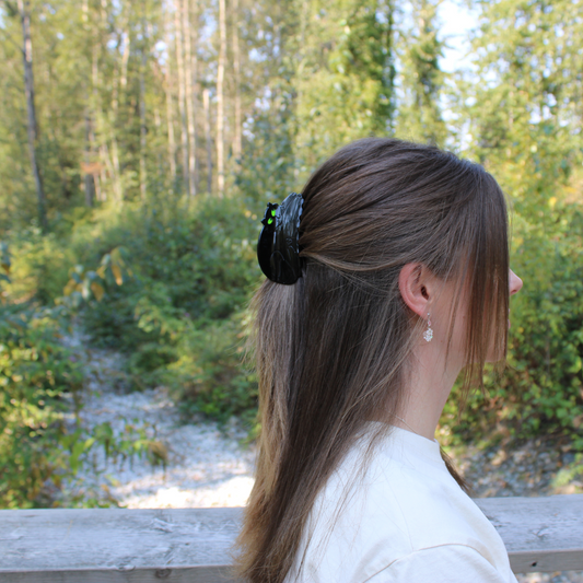 Cleo the Cat Cellulose Acetate Hair Claw Clips