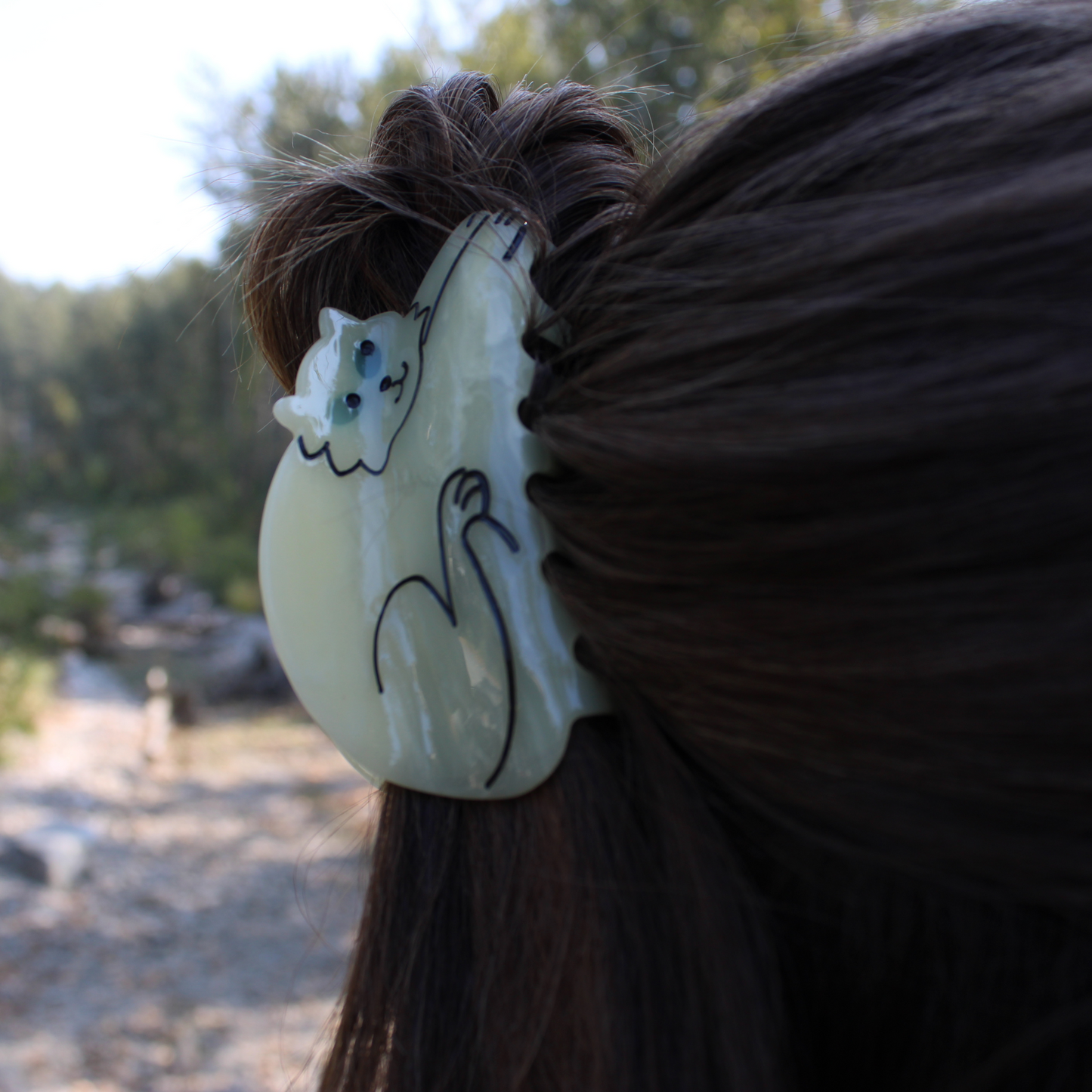 Pinces à cheveux en acétate de cellulose Cleo le chat