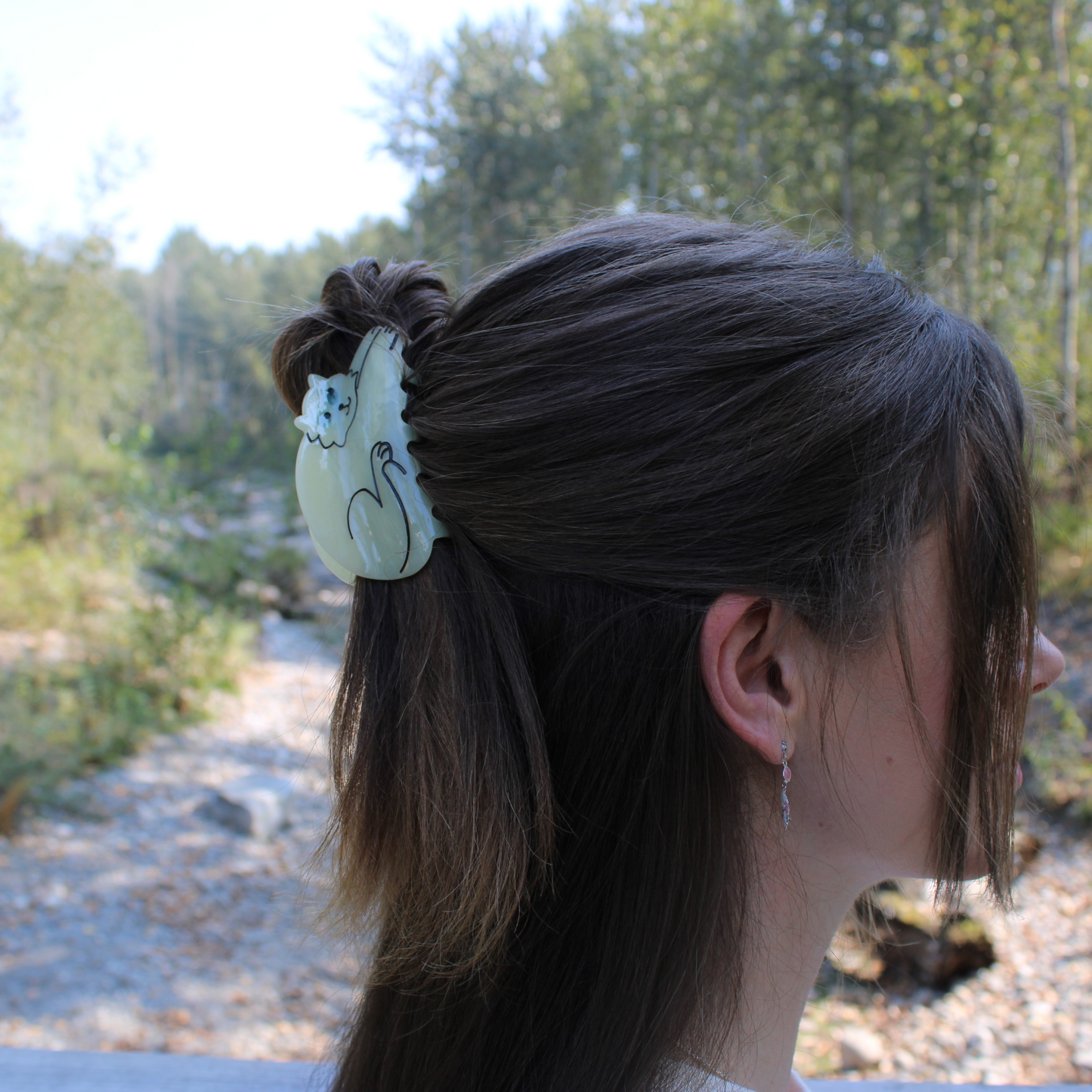 Pinces à cheveux en acétate de cellulose Cleo le chat