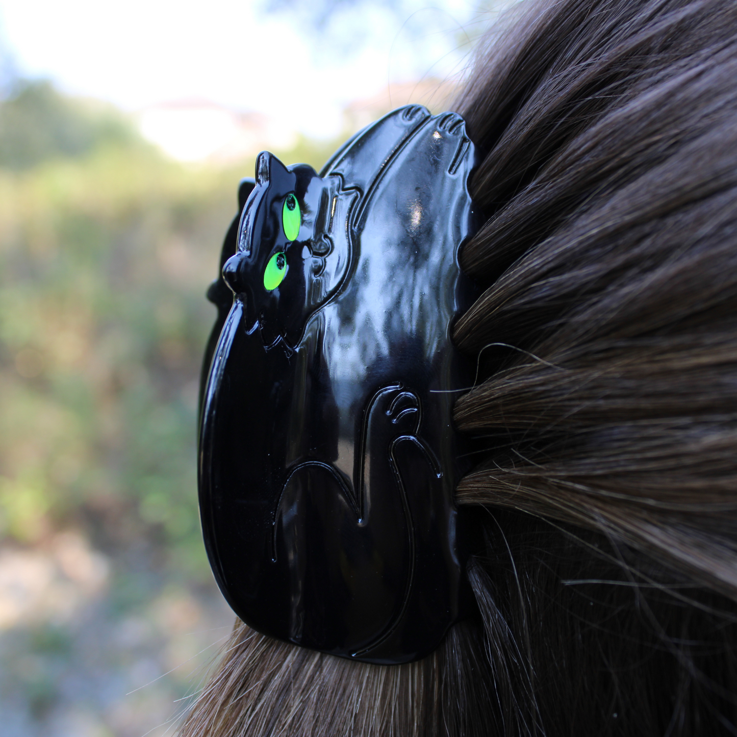 Pinces à cheveux en acétate de cellulose Cleo le chat