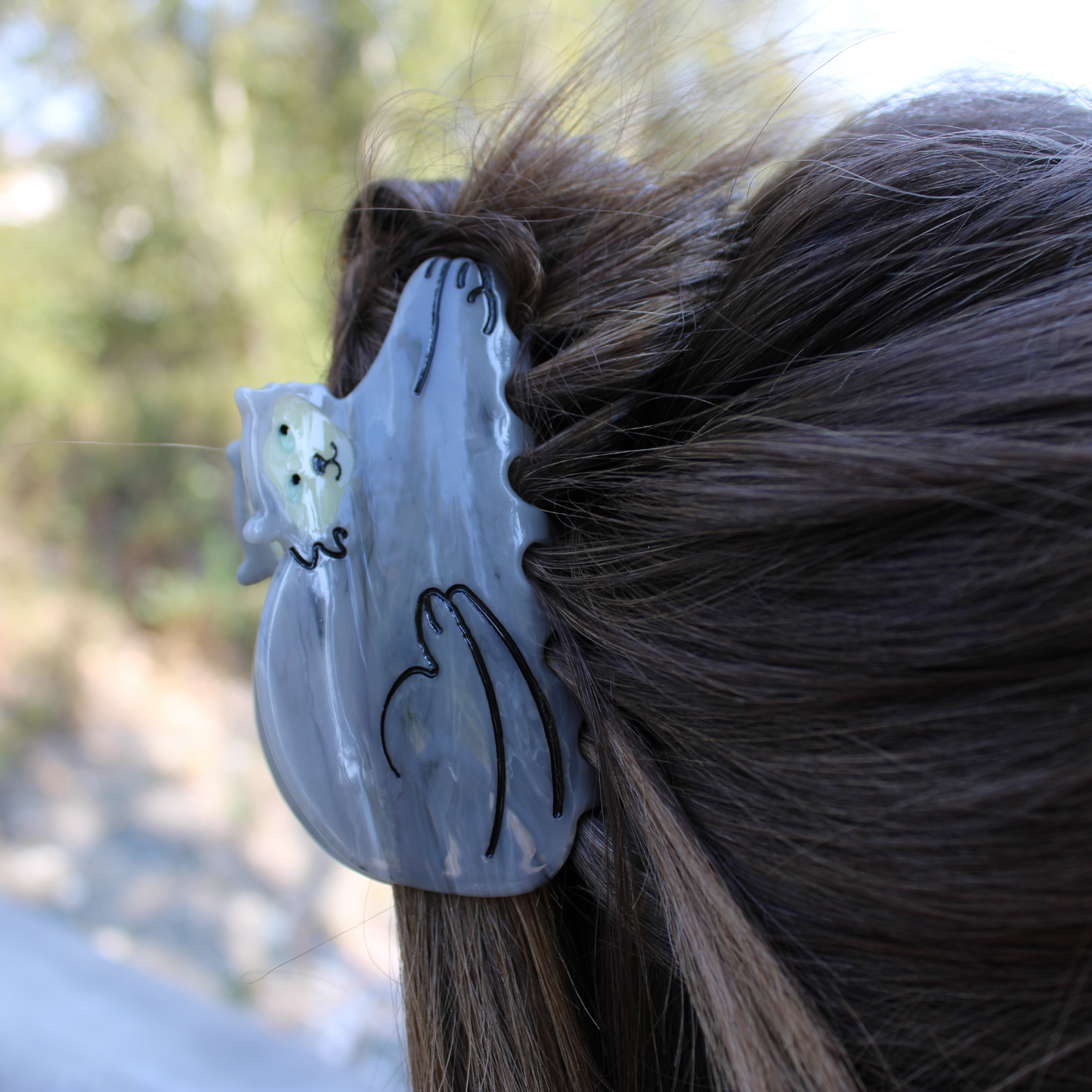 Pinces à cheveux en acétate de cellulose Cleo le chat