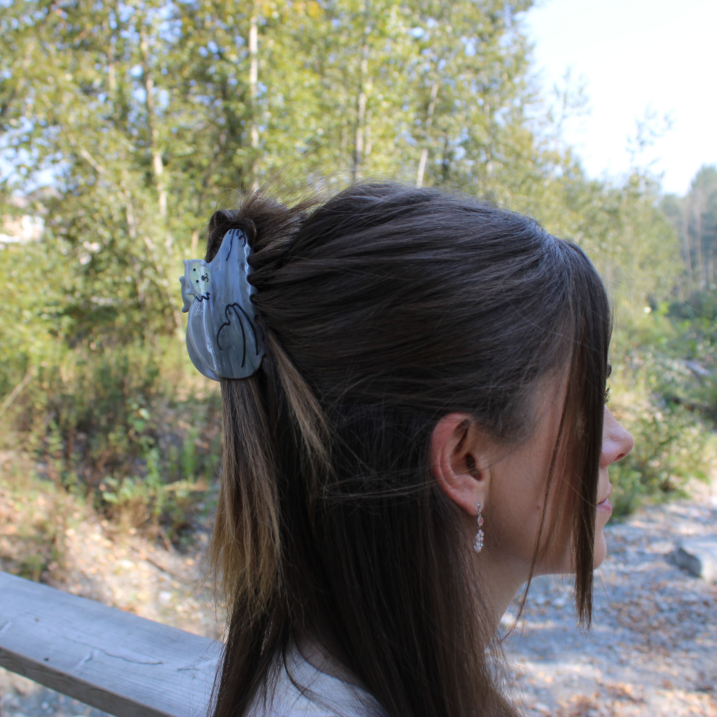 Pinces à cheveux en acétate de cellulose Cleo le chat