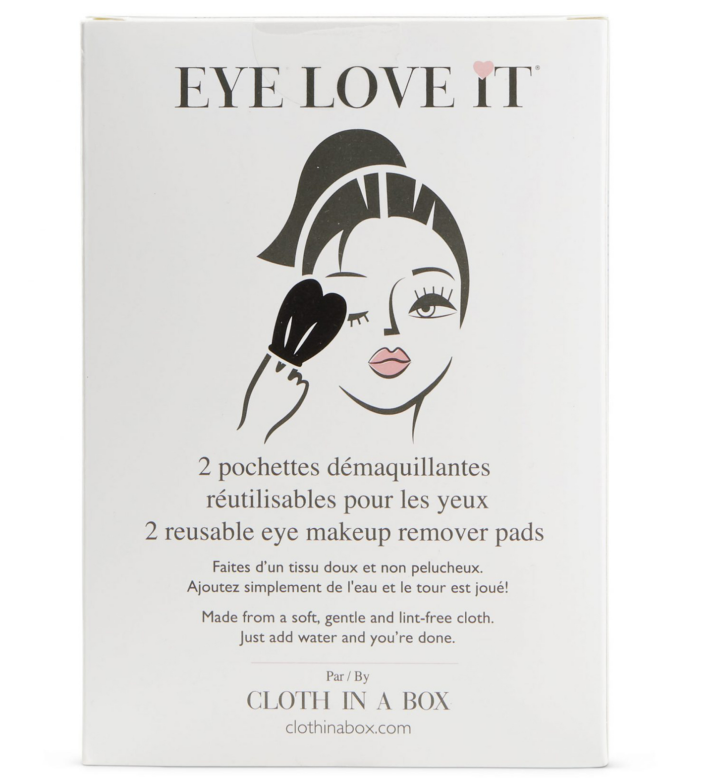 DAMAGED PACKAGING -  EYE LOVE IT Reusable Make Up Remover Pads