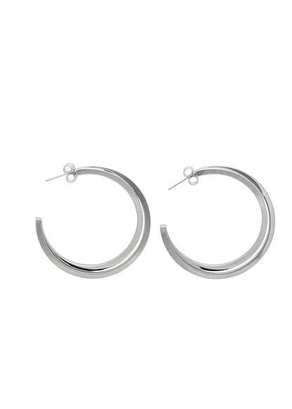 Radiance Hoop Earrings - Silver
