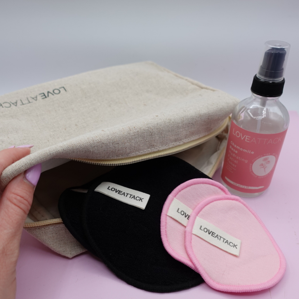 XL Natural Cotton Makeup Bag