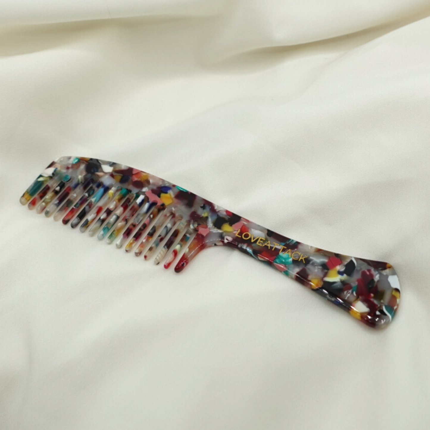 Long Handled Wide Tooth Cellulose Acetate Hair Combs