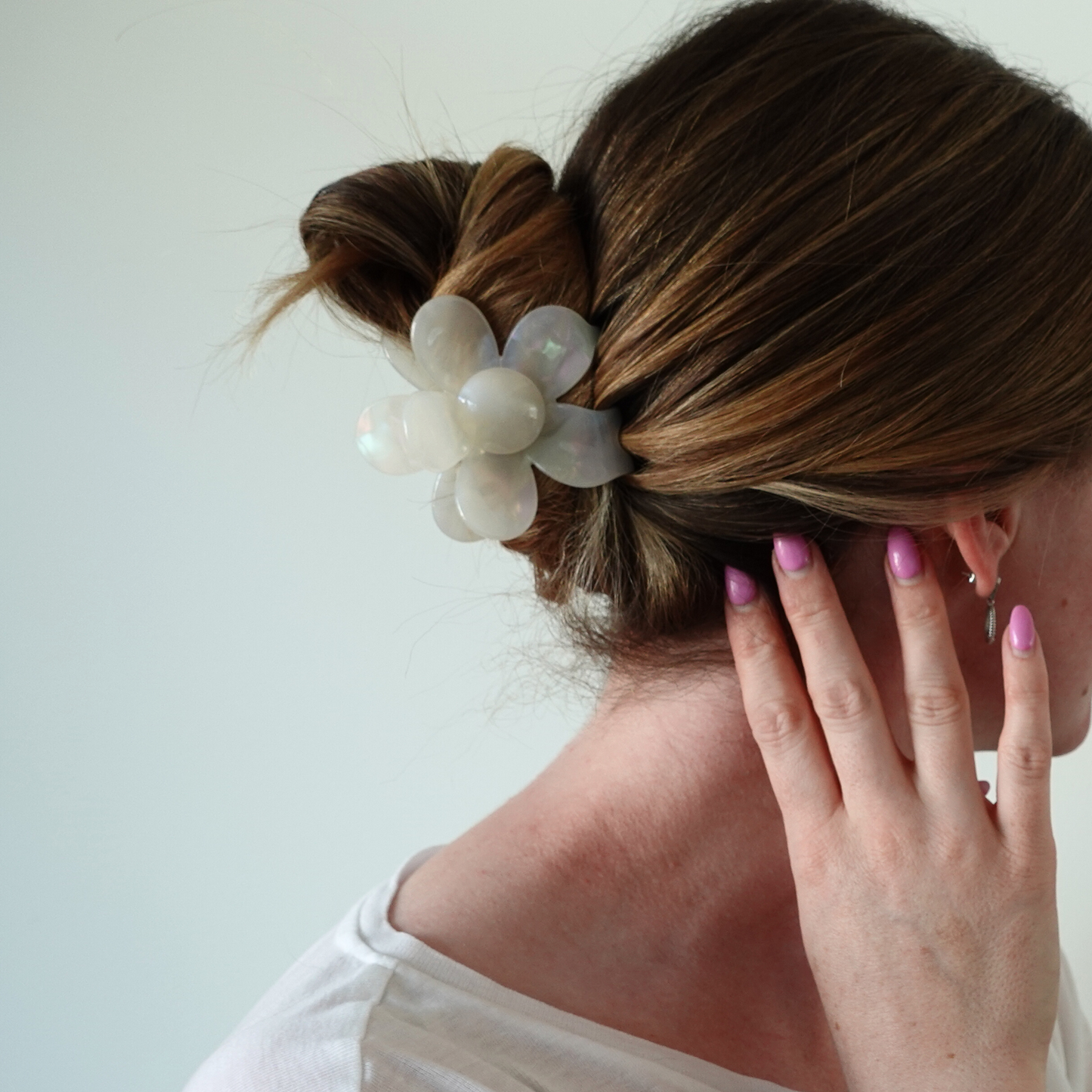 Hana Cellulose Acetate Flower Hair Claw Clips