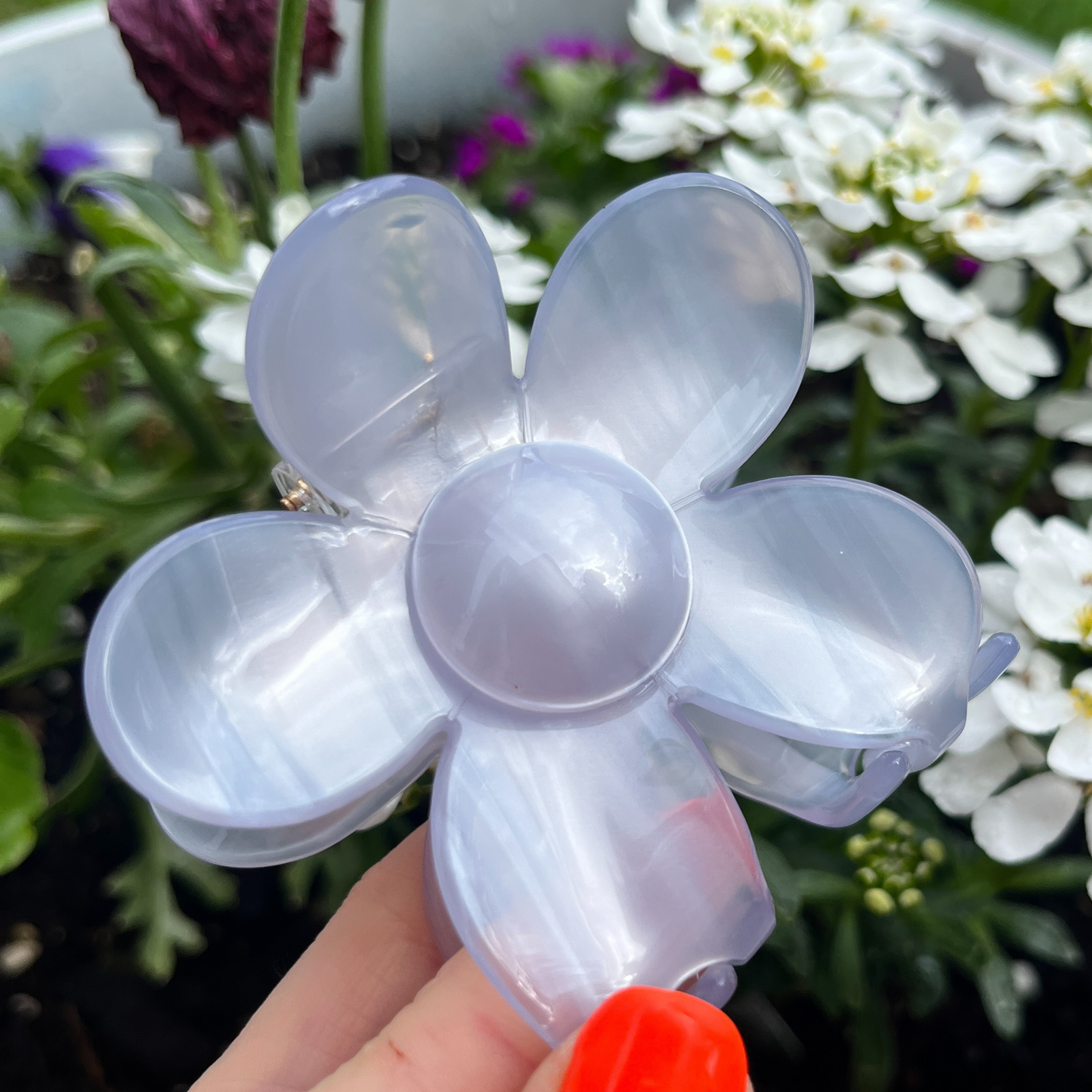 Hana Cellulose Acetate Flower Hair Claw Clips