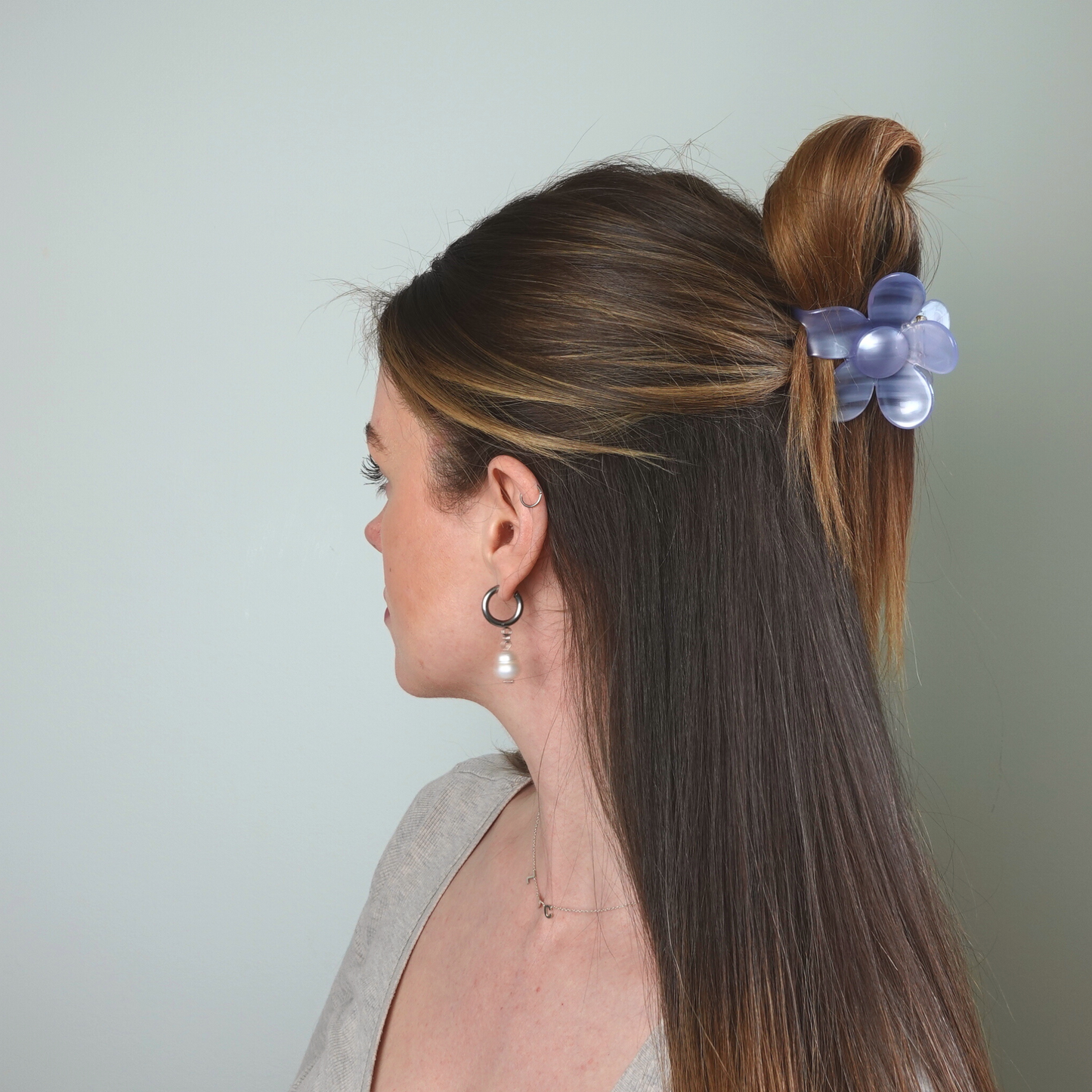 Hana Cellulose Acetate Flower Hair Claw Clips