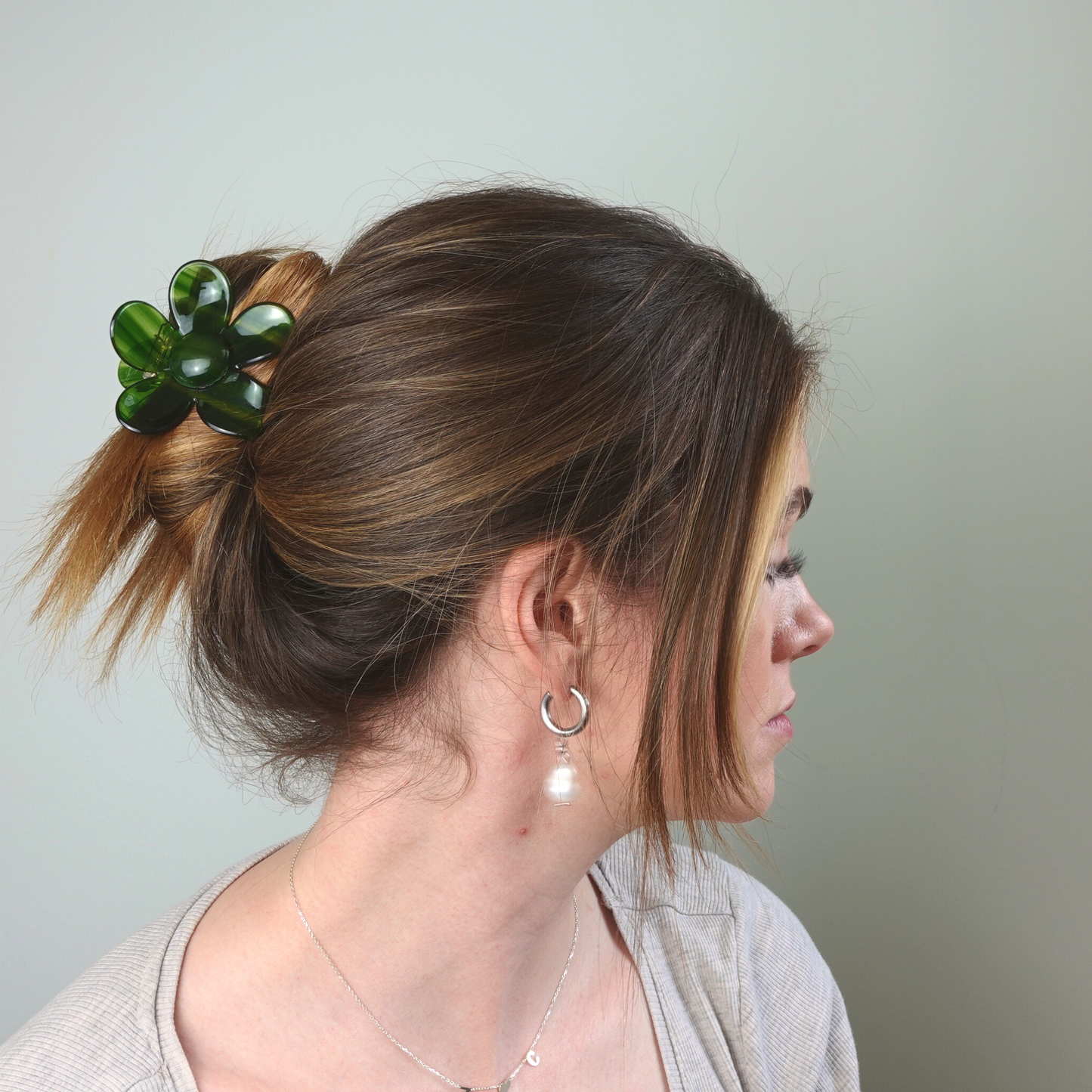 Hana Cellulose Acetate Flower Hair Claw Clips