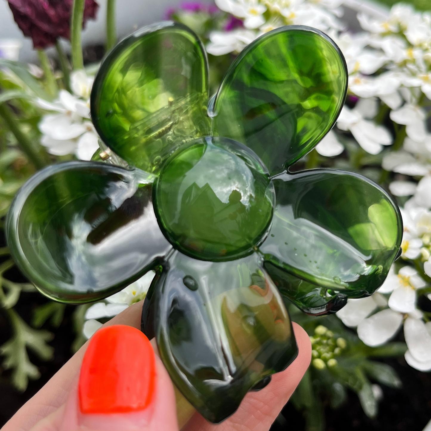 Hana Cellulose Acetate Flower Hair Claw Clips