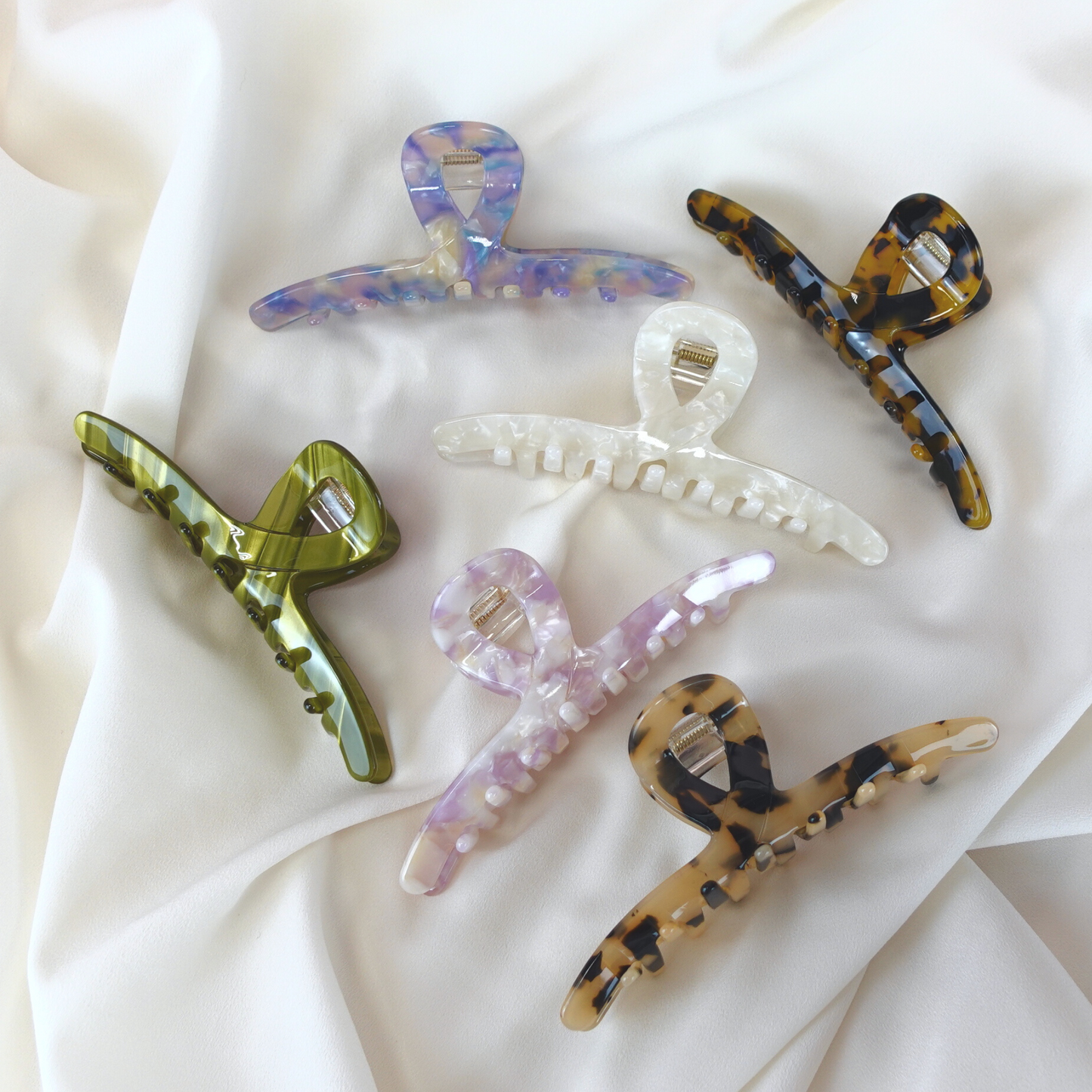 Joanna Cellulose Acetate Hair Claw Clips