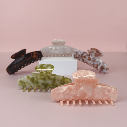 Mila Cellulose Acetate Hair Claw Clips