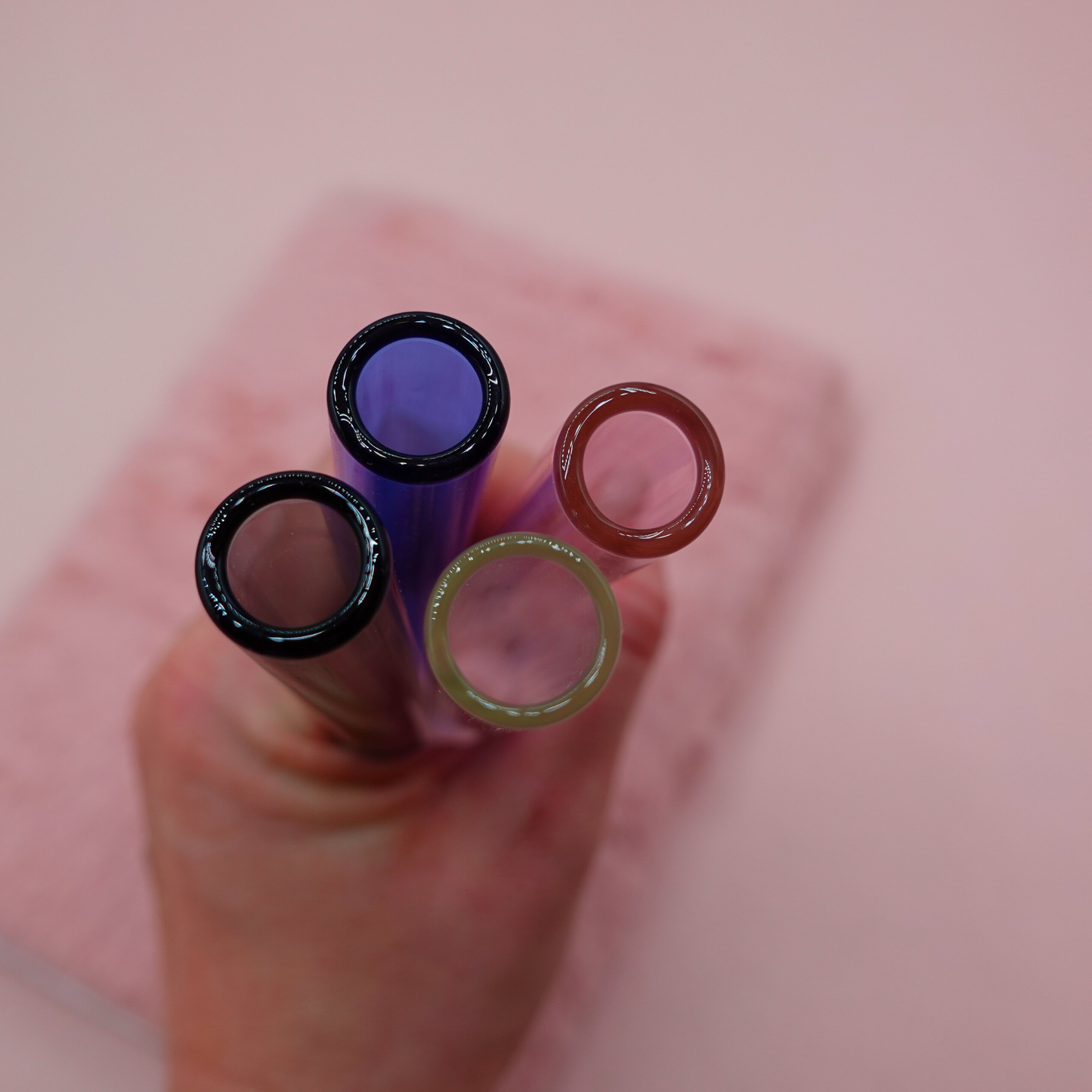 Reusable Borosilicate Glass Drinking Straws - Set of 4