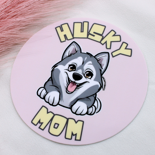 Husky Mom Vinyl Sticker