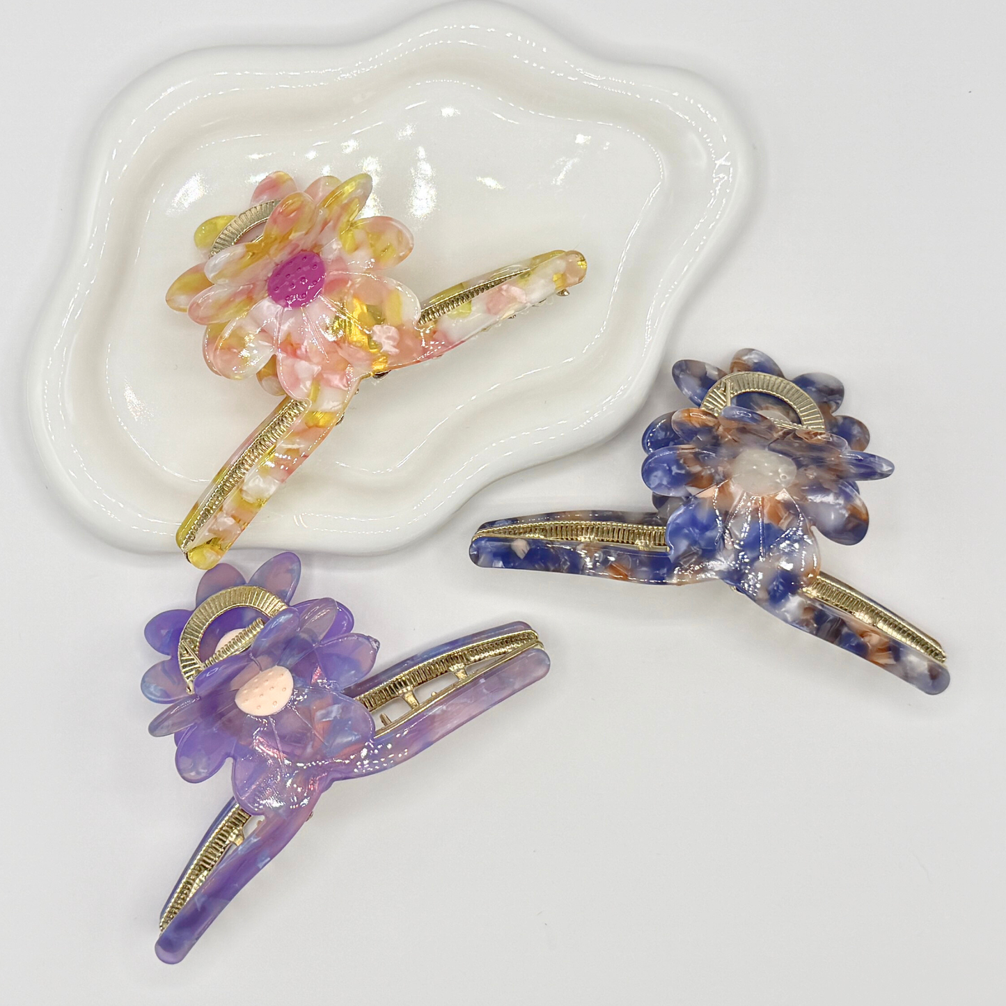 Abigail Cellulose Acetate Hair Claw Clips