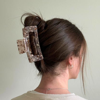 Aurelia Speckle Cellulose Acetate Hair Claw Clips