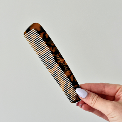 Peigne à cheveux en acétate de cellulose à dents fines