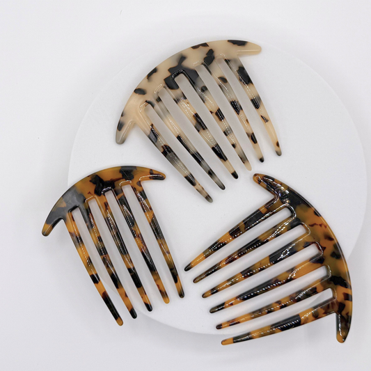Cellulose Acetate French Side Hair Combs