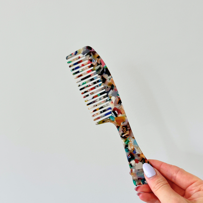 Cellulose Acetate Long Handled Detangling Combs