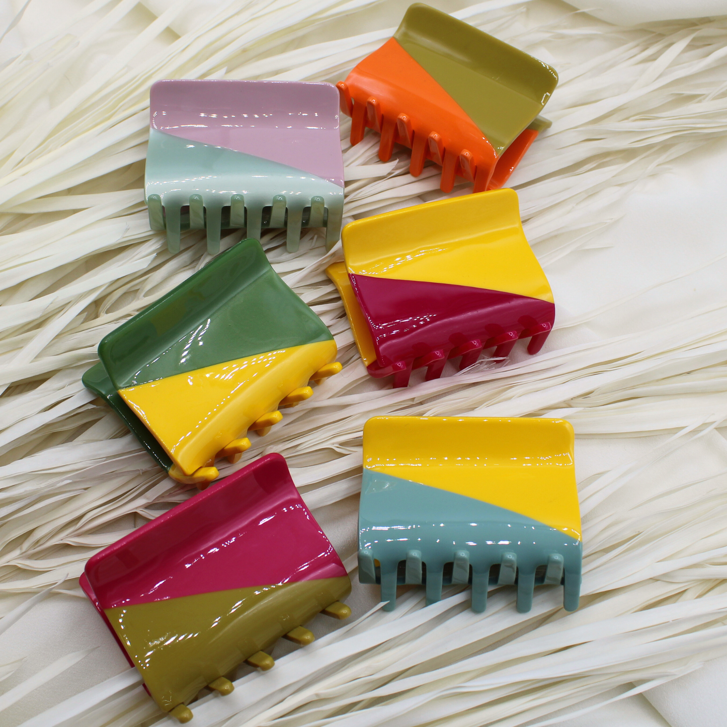 Chiyo Cellulose Acetate Hair Claw Clips