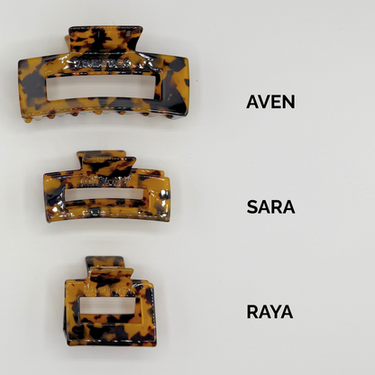 Aven Cellulose Acetate Hair Claw Clips