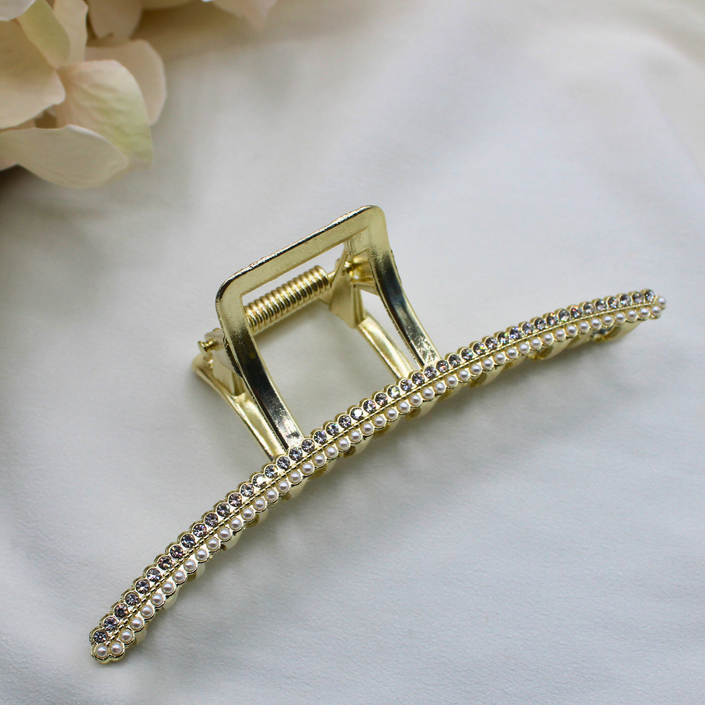 Emi Rhinestone and Pearl Hair Claw Clips