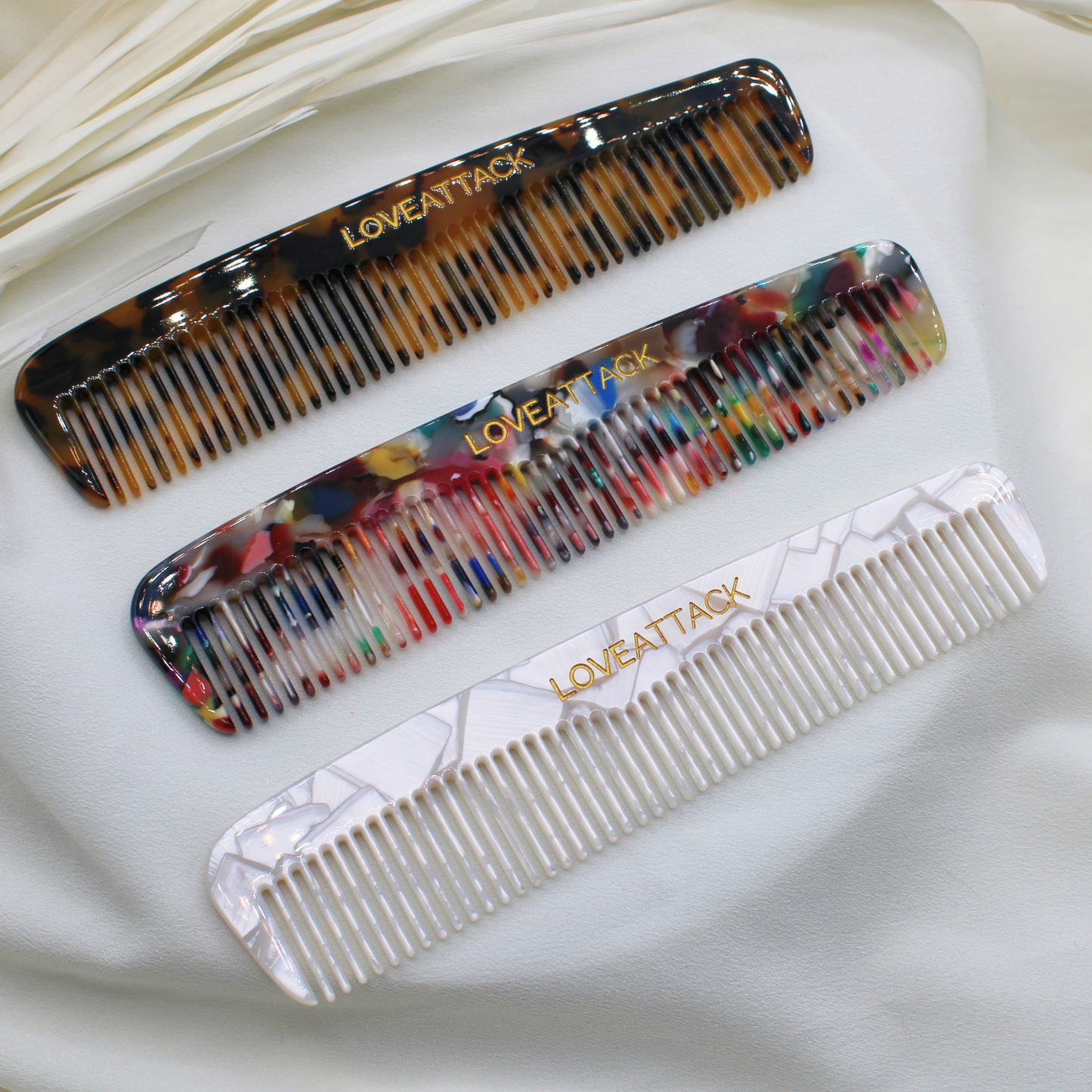 Fine Tooth Cellulose Acetate Hair Comb
