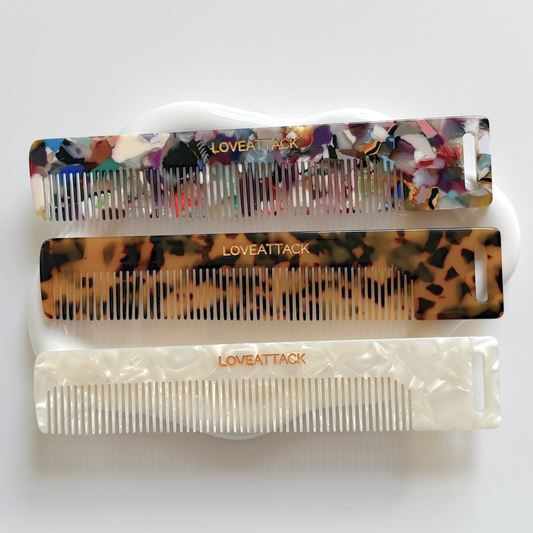 Cellulose Acetate Fine Tooth Styling Combs