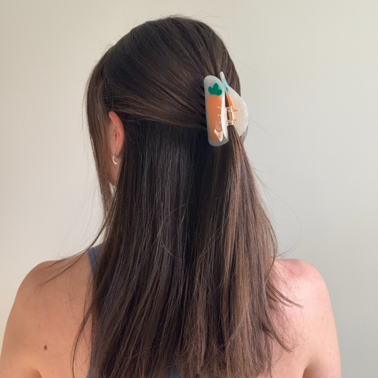 Hina Carrot Cellulose Acetate Hair Claw Clip
