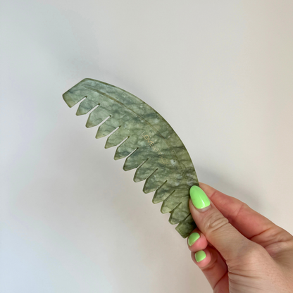 Jade Gua Sha Combs for Scalp and Neck