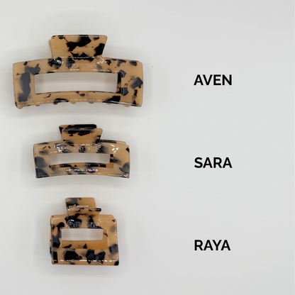 Aven Cellulose Acetate Hair Claw Clips