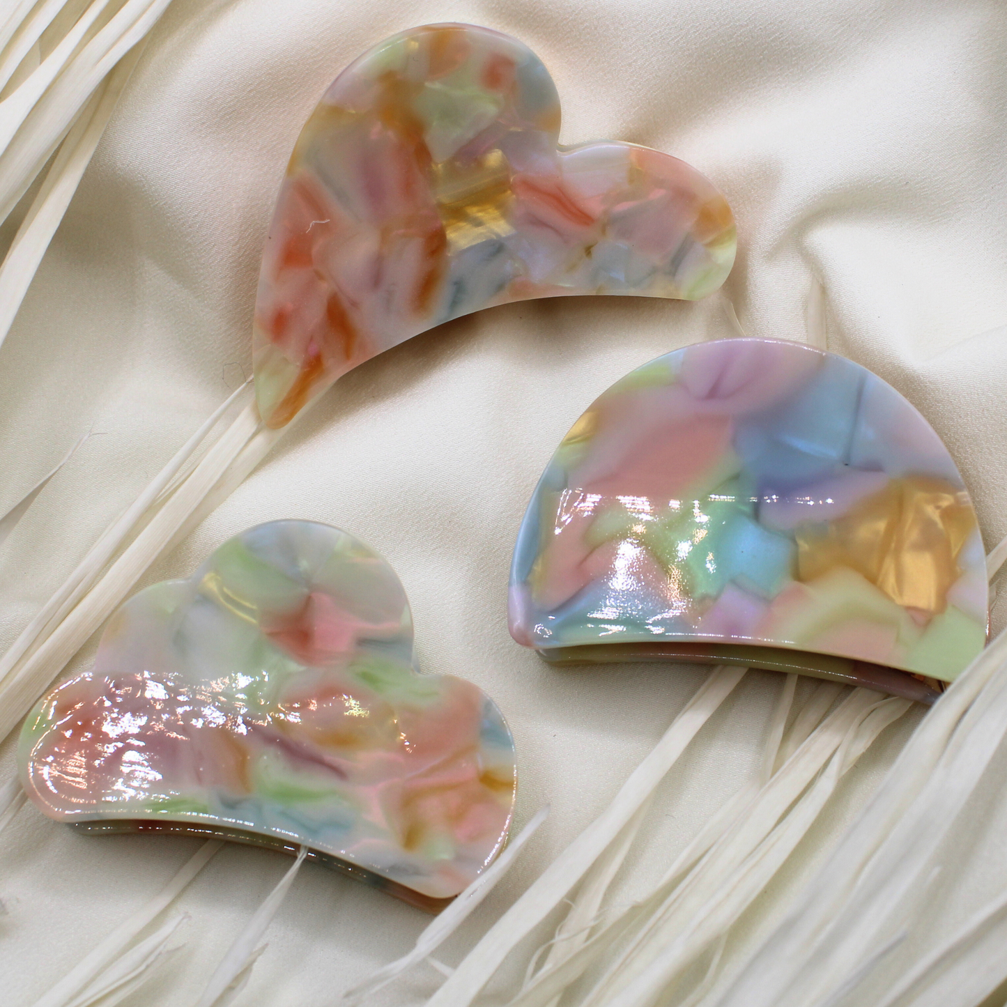 Monet Cellulose Acetate Hair Claw Clips